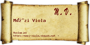 Mázi Viola névjegykártya